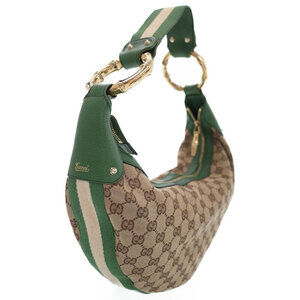 Gucci GG Bamboo Shoulder Canvas Bag